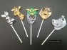 514sp Animals of Maddy Chocolate or Hard Candy Lollipop Mold 514sp Animals of Maddy Chocolate or Hard Candy Lollipop Mold